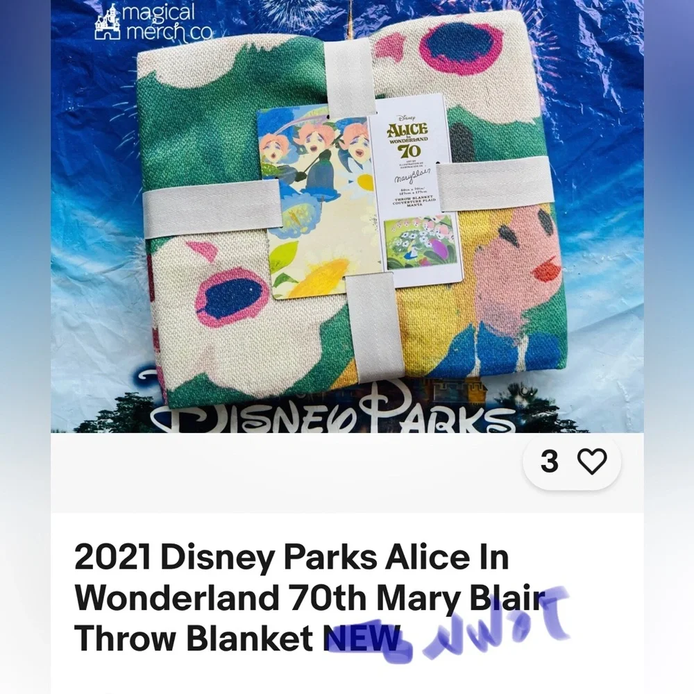 Disney Mary Blair Art Throw Blanket